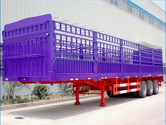 Semirremolque de 40 pies con laterales abatibles, 3 ejes y capacidad de 45 toneladas para contenedores y carga a granel, fabricado en China.
