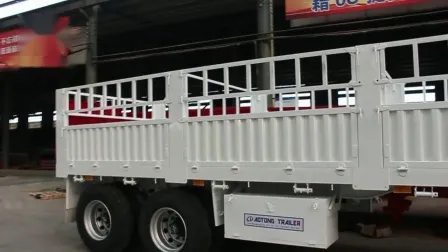 Remolque de carga completo de 40 toneladas con barra de tiro de 3 ejes de excelente calidad a la venta