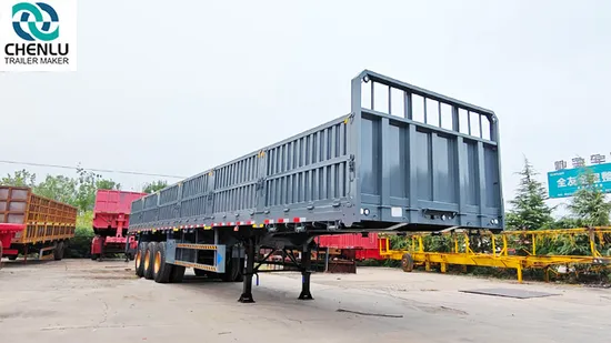 Venta caliente de semirremolque de carga a granel de 3 ejes, resistente, con pared lateral de 600 mm, valla de transporte, pared lateral abatible, camión de transporte, a la venta