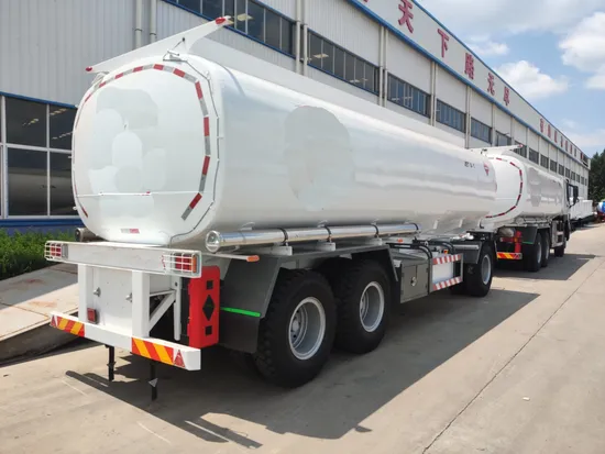 Remolque de gasolina diésel de 2 o 3 ejes, 20 000 l y 30 000 l, con barra de tiro y tanque.
