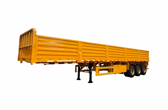 Semirremolque de fábrica para transporte de carga a granel con pared lateral de 4 o 4 ejes, con valla para animales o vegetales