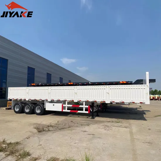 Precio de fábrica, plataforma elevadora hidráulica, volquete, valla, camión completo, plataforma plana, pared lateral ligera, carga agrícola, tractor agrícola, remolque lateral abatible