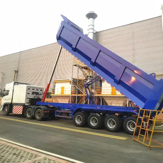 Semirremolque basculante trasero de tres ejes en venta en China