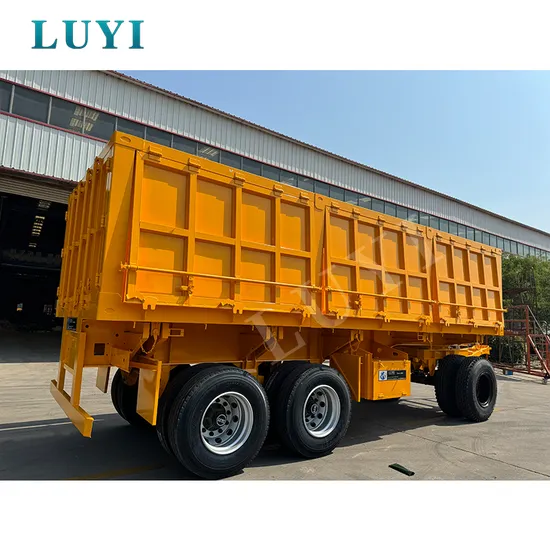 Remolque con volquete trasero hidráulico de 2 o 3 ejes, fabricado en China, el más vendido.