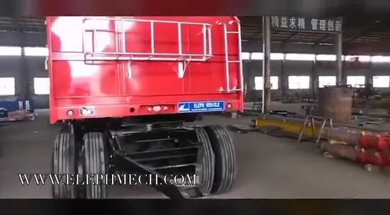 Plataforma giratoria de transporte con plataforma plana y semirremolque completo, ligera, de 9 m y 1+2 toneladas.