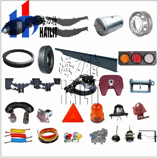 Piezas de remolque Tuck Hlt Barra de tiro Semirremolque de cama baja 1+2 de servicio pesado completo