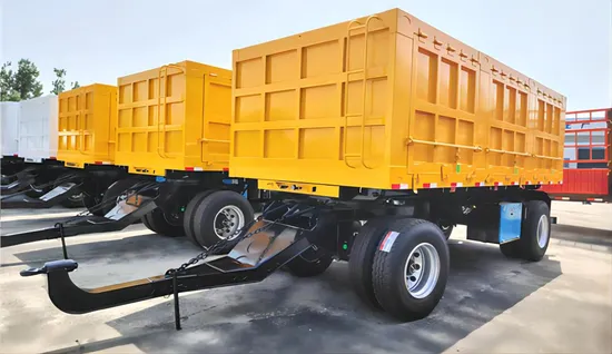 Semirremolque de carga de 2 ejes, 3 ejes, 20 pies, 20 toneladas, barra de tiro, semirremolque con valla, volquete lateral, remolque completo