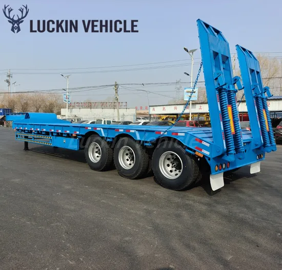 Camión de plataforma baja/plataforma baja/cargador bajo/camión de plataforma baja/cargador bajo de servicio pesado de 60 toneladas/80 toneladas/100 toneladas de 3/4/5 ejes
