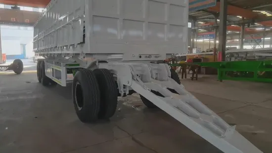 Remolque de camión completo de servicio pesado con 2, 3 y 4 ejes y plataforma de remolque con esqueleto